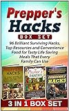 Prepper's Hacks Box Set: 96 Brilliant Surviving Hacks, Top Resources And Convenience Food For Tasty Life Saving Meals That Every Family Can Use (Prepper's ... Prepper's Hacks Box Set, Preppers Survival)
